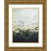 Parker Jennifer Paxton 19x24 Gold Ornate Wood Framed with Double Matting Museum Art Print Titled - Winter Mountains I