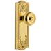 Grandeur Parthenon Solid Brass Rose Passage Door Knob Set with Bouton