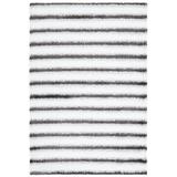 SAFAVIEH Berber Milan Abstract Shag Area Rug 8 x 10 Ivory/Grey