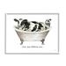 Stupell Industries Moo-ve Over Bath Time Cow Farmhouse Bathroom Sign Graphic Art White Framed Art Print Wall Art Design by Cindy Jacobs