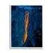 Stupell Industries Lava Flowing Snowy Mountain Side Rock Cliffs Photograph White Framed Art Print Wall Art Design by Steve Smith