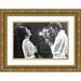 Hollywood Photo Archive 18x13 Gold Ornate Wood Framed with Double Matting Museum Art Print Titled - Cleopatra - Elizabeth Taylor on set with Richard Burton and Joseph Mankiewicz