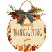 Eveokoki 11 Happy Thanksgiving Sign Plaque Front Door Decoration Vintage Hello Wooden for Home Wedding Gift Round Wood Sign Decorating for Indoor & Outdoor Use