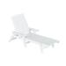 Costaelm Paradise Adirondack Outdoor Chaise Lounge with Arm White