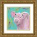 Dyer Beverly 20x20 Gold Ornate Wood Framed with Double Matting Museum Art Print Titled - Farm Life Pig