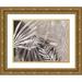 Urban Epiphany 14x12 Gold Ornate Wood Framed with Double Matting Museum Art Print Titled - Glam Leaves Neutral Tones 3