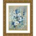 Robinson Carol 19x24 Gold Ornate Wood Framed with Double Matting Museum Art Print Titled - Blue Garden I
