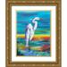 Brewington Olivia 19x24 Gold Ornate Wood Framed with Double Matting Museum Art Print Titled - Yellow Heron I