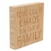 SOME CALL IT CHAOS WE CALL IT FAMILY Block Sign Plaque Decorative Words Block Sign for Home Office Party Decoration