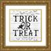 Sheena Pike Art 12x12 Gold Ornate Wood Framed with Double Matting Museum Art Print Titled - Trick or Treat Bats