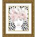 Tavoletti Anne 15x18 Gold Ornate Wood Framed with Double Matting Museum Art Print Titled - Floral Figures III Blush