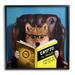 Stupell Industries Crypto For Newbies Funny Dog Reading Book Armchair Painting Black Framed Art Print Wall Art Design by Lucia Heffernan