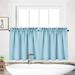 Yesfashion Tier Curtains 2 Pieces Waffle Weave Textured Short CurtainWaterproof Window Covering Kitchen Cafe Curtains