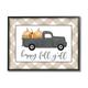 Stupell Industries Happy Fall Y all Vintage Truck Carrying Pumpkins Graphic Art Black Framed Art Print Wall Art Design by Lettered and Lined