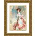 Sargent John Singer 17x24 Gold Ornate Wood Framed with Double Matting Museum Art Print Titled - Miss Grace Woodhouse in White