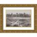 Vintage Sports 24x17 Gold Ornate Wood Framed with Double Matting Museum Art Print Titled - American national game of base ball