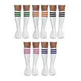 Jefferies Socks Boys Girls Assorted Color Stripe Vintage Knee High Tube Socks 5 Pair Pack
