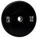 PRISP Olympic Rubber Bumper Plate - Weight Plate with 2-Inch Stainless Steel Insert