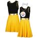 Women's Black/Gold Pittsburgh Steelers Game Day Costume Dress Set