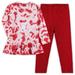 Girls Infant Wes & Willy Crimson Oklahoma Sooners Tie-Dye Ruffle Raglan Long Sleeve T-Shirt Leggings Set