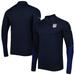 Men's Nike Navy USMNT 2022 Strike Drill Performance Raglan Quarter-Zip Long Sleeve Top