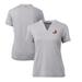 Women's Cutter & Buck Heather Gray Arizona State Sun Devils Forge Stretch Blade V-Neck Top