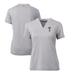 Women's Cutter & Buck Heather Gray Georgia Tech Yellow Jackets Forge Stretch Blade V-Neck Top