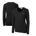 Women's Cutter & Buck Black George Mason Patriots Lakemont Tri-Blend V-Neck Pullover Sweater