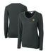 Women's Cutter & Buck Heather Charcoal Missouri Tigers Lakemont Tri-Blend V-Neck Pullover Sweater