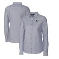 Women's Cutter & Buck Charcoal Portland State Vikings Oxford Stretch Long Sleeve Button-Up Shirt