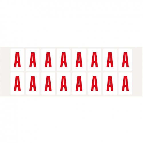 Aufkleber I Buchstabe A, weiß/rot, Folie, Schrifthöhe 25mm, 22x36mm, 320 Stück/Packung Image