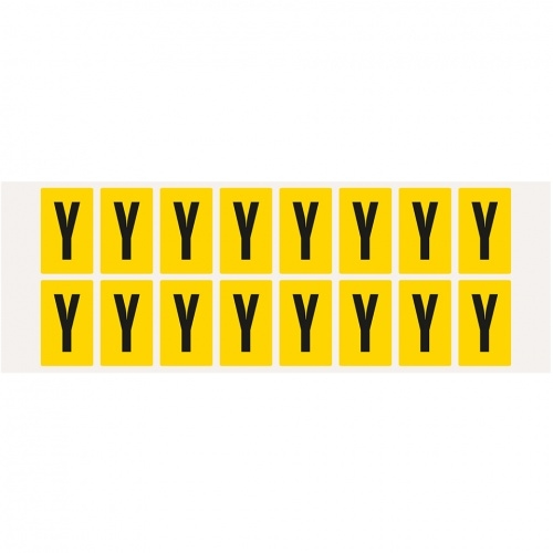 Aufkleber I Buchstabe Y, gelb/schwarz, Folie, Schrifthöhe 25mm, 22x36mm, 320 Stück/Packung Image