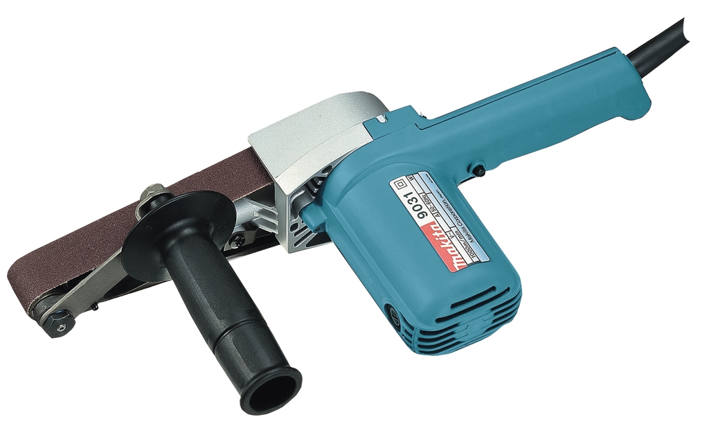 Makita 9031 Tragbares Schleifgerät Bandschleifmaschine Schwarz, Blau, Silber Image