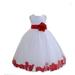 Ekidsbridal White Tulle Rose Petals Formal Flower Girl Dresses Junior Pageant Birthday Party Pretty Princess Ballroom Gown 302S 8