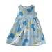 ZMHEGW Toddler Baby Girl Dress Summer Dress Casual Princess Sleeveless Floral Print Kids Cotton Beach Dress Girl Clothes 6-7 Years