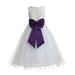 Ekidsbridal Ivory Floral Lace Heart Cutout Formal Flower Girl Dress Pretty Princess Wedding Tulle Mini Bridal Gown 172T 6