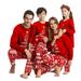 GRNSHTS Matching Family Christmas Pajamas Set Printed Long Sleeve Tops Pants Sleepwear Adults Kids 2-Piece Set (Red Kid 6T)
