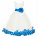 Ekidsbridal Satin Rose Petals Tulle Ivory Flower Girl Dress Junior Bridesmaid Gown Ballroom Pageant 302T 12