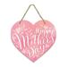 Pianpianzi Pantry Decorations for Wall Wreath Frame Foam Christmas Wreaths for Day Happy Sign Sign Mother S Welcome - Heart-Shaped Front Creative Door Home Decor