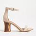 Anthropologie Shoes | Jeffery Campbell Striped Heels - Neutral | Color: Brown/Cream | Size: 9.5