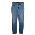 J. Crew Jeans | J.Crew Jeans Womens Button Fly Light Wash Blue Denim Skinny Jeans Size 26 | Color: Blue | Size: 26