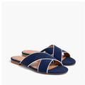 J. Crew Shoes | J. Crew Criss Cross Slide Sandals. Size 9. Navy Blue. | Color: Blue | Size: 9