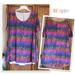 Lularoe Tops | Lularoe Perfect Tee Multicolor - Size Xs, Nwt! | Color: Blue/Pink | Size: Xs