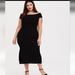 Torrid Dresses | Black Sweater Trumpet Midi Dress | Color: Black | Size: 0x