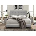 Priscilla King Upholstered Button Tufted Panel Bed With 2 Nightstands in Grey - CasePiece USA C80061-711