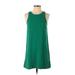 Leith Casual Dress - Shift Crew Neck Sleeveless: Green Print Dresses - Women's Size X-Small