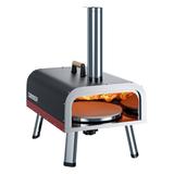 JTANGL Outdoor Pizza Oven, Multi-Fuel Side Rotatable w/ Gas Burner, Pizza Stone, Pizza Cutter & Carry Bag Steel in Black | Wayfair PSL001-HHZT002