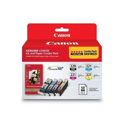 Canon PGI-5/CLI-8 Combo Pack with PP-201 Paper Plus Glossy II - 0628B027