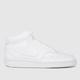 Nike court vision mid trainers in white