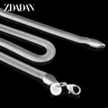 Zddan – collier en chaîne serpent plat en argent Sterling 925 6MM pour hommes et femmes bijoux à